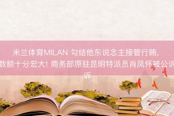 米兰体育MILAN 勾结他东说念主接管行贿， 数额十分宏大! 商务部原驻昆明特派员肖凤怀被公诉